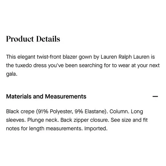 Lauren Ralph Lauren Black Zeenai Blazer Gown 12 - Picture 6 of 12